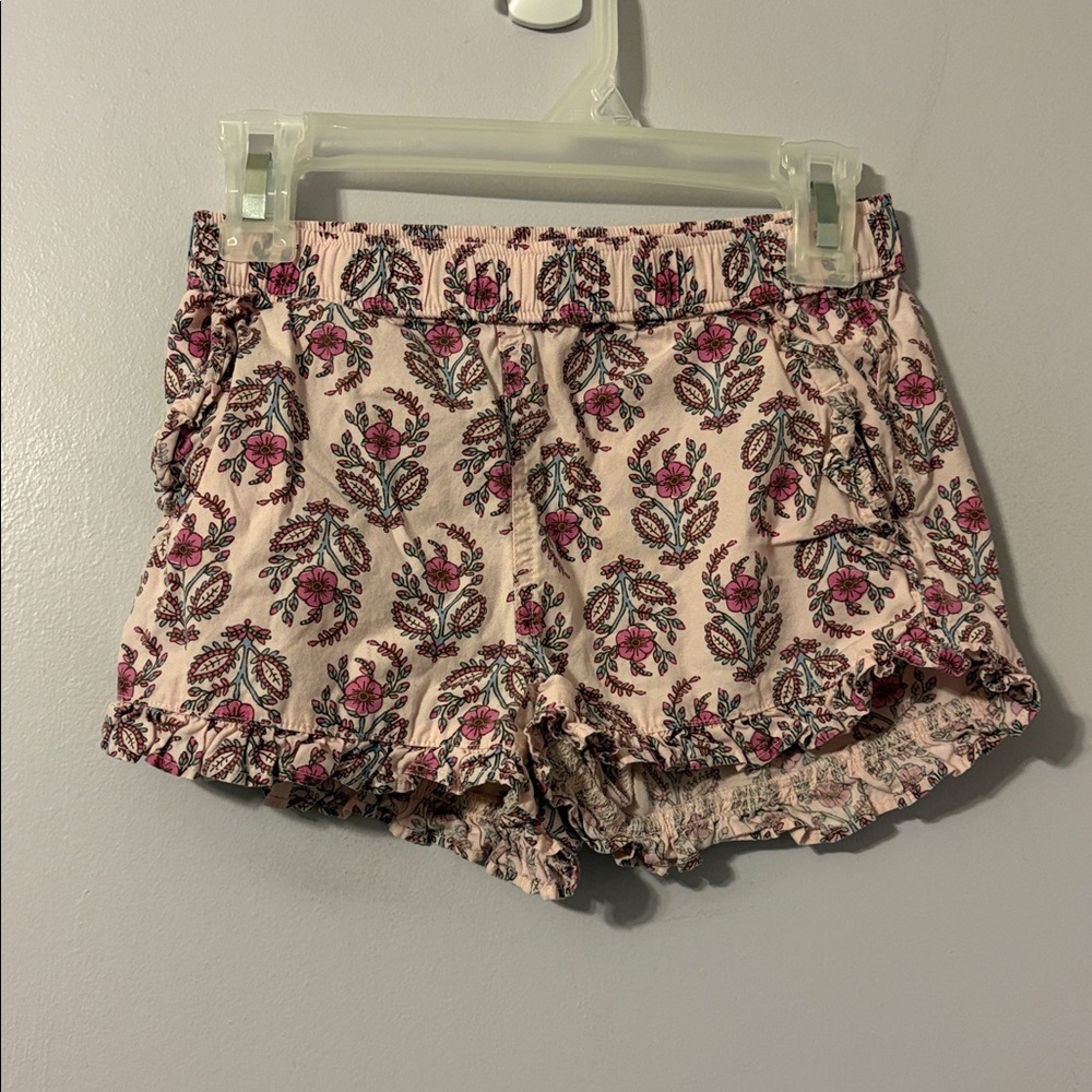 Crewcuts Pink Floral Paisley Design Ruffle Shorts size 7